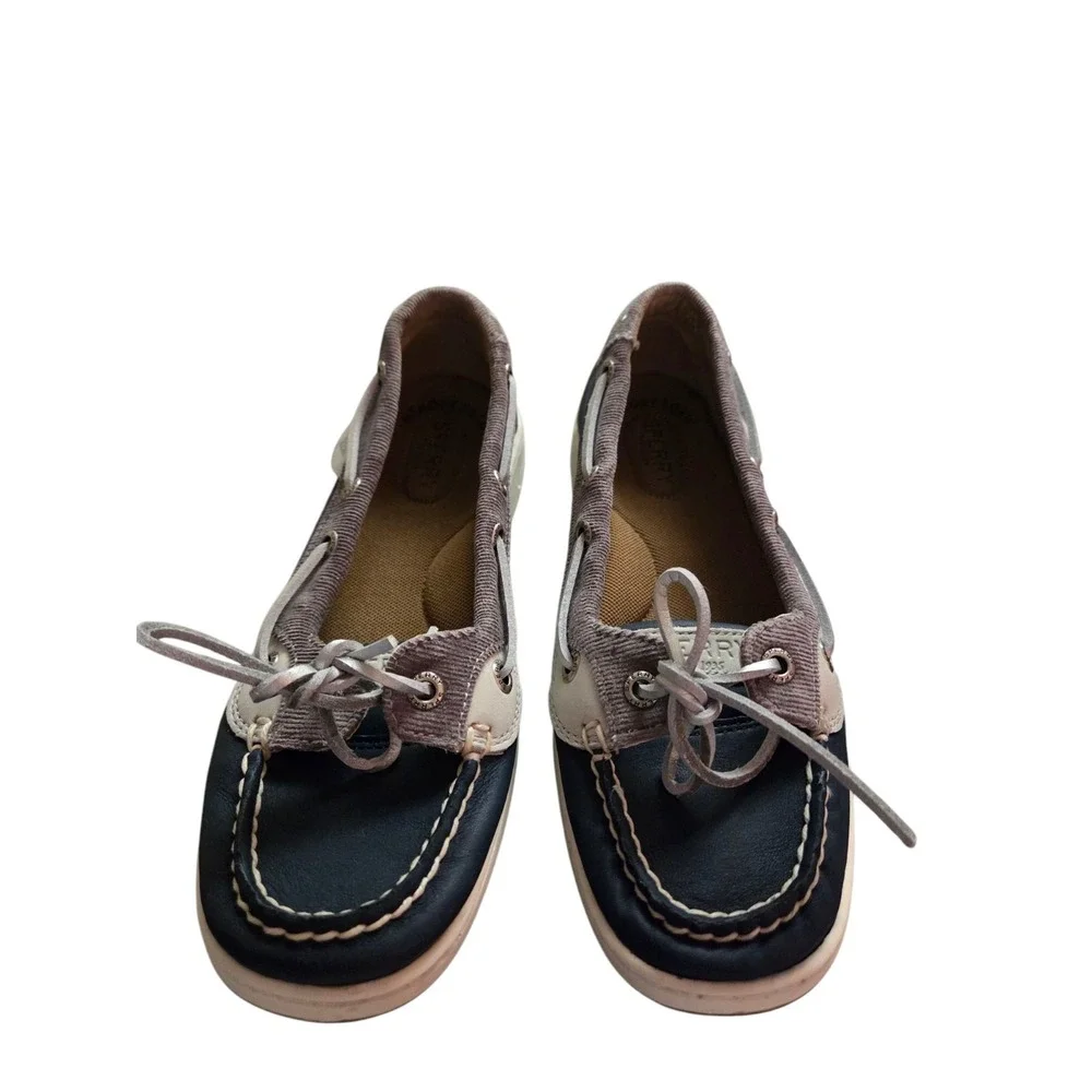 Sperry Top-Sider Boat Shoes Leather Comfort Casual Navy Blue Size 7